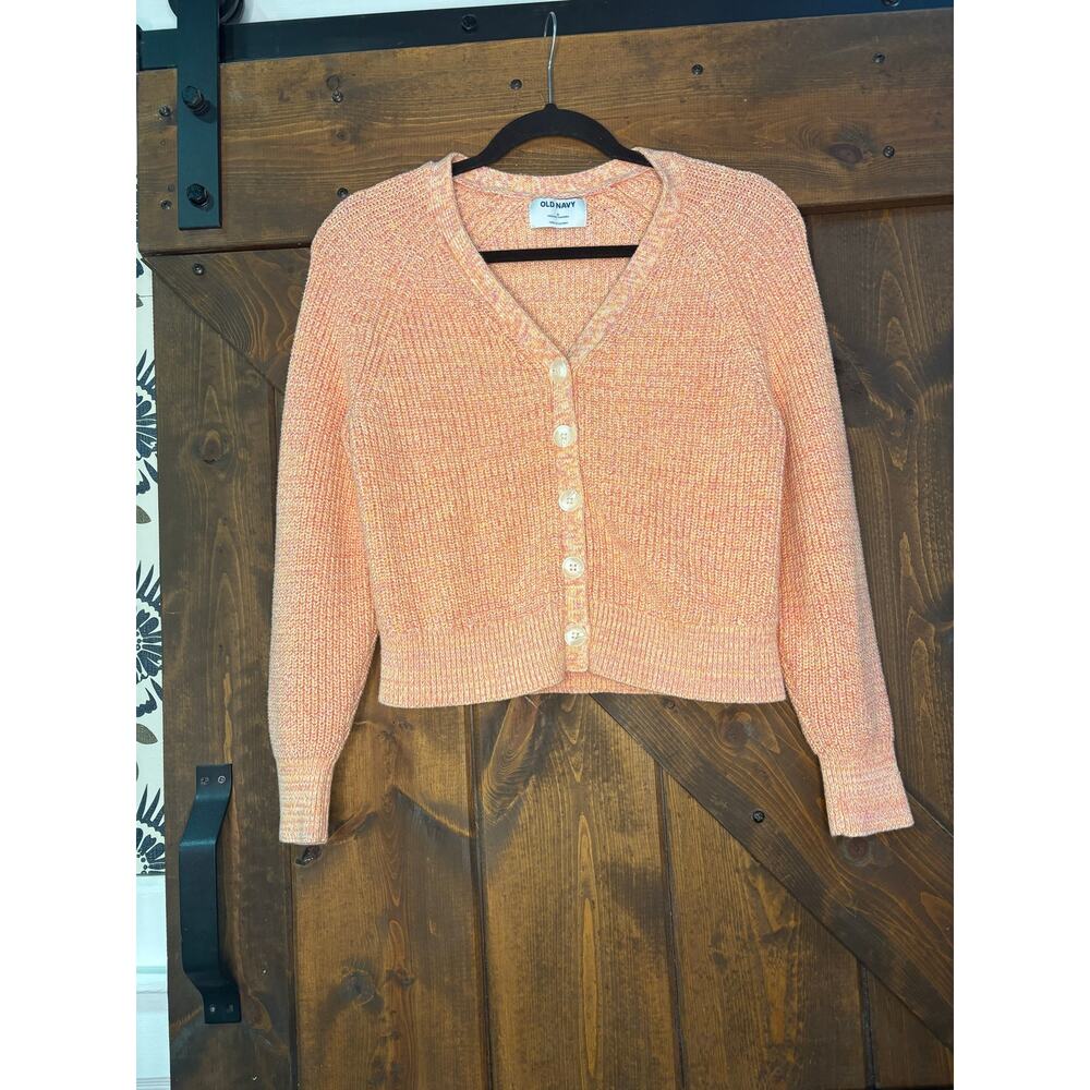 Old Navy women’s small V-Neck Shaker-Stitch Cardigan Sweater